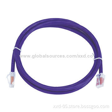 24AWG UTP Cat6 Stranded Copper Cable with RJ45 Boot, BC or CCA or CCS Conductor